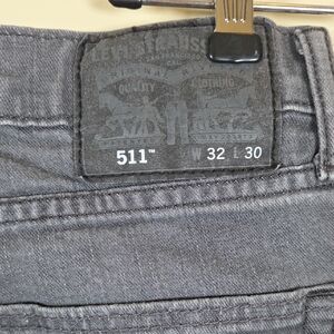 Levi's 511 Jeans Men’s 32x30 Gray Stretch Slim Fit (Actual Fit 30x27)